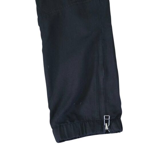 Pam & Gela Paperbag Pants Women's Small Black Ankle Zipper Casual Jogger - Picture 2 of 8